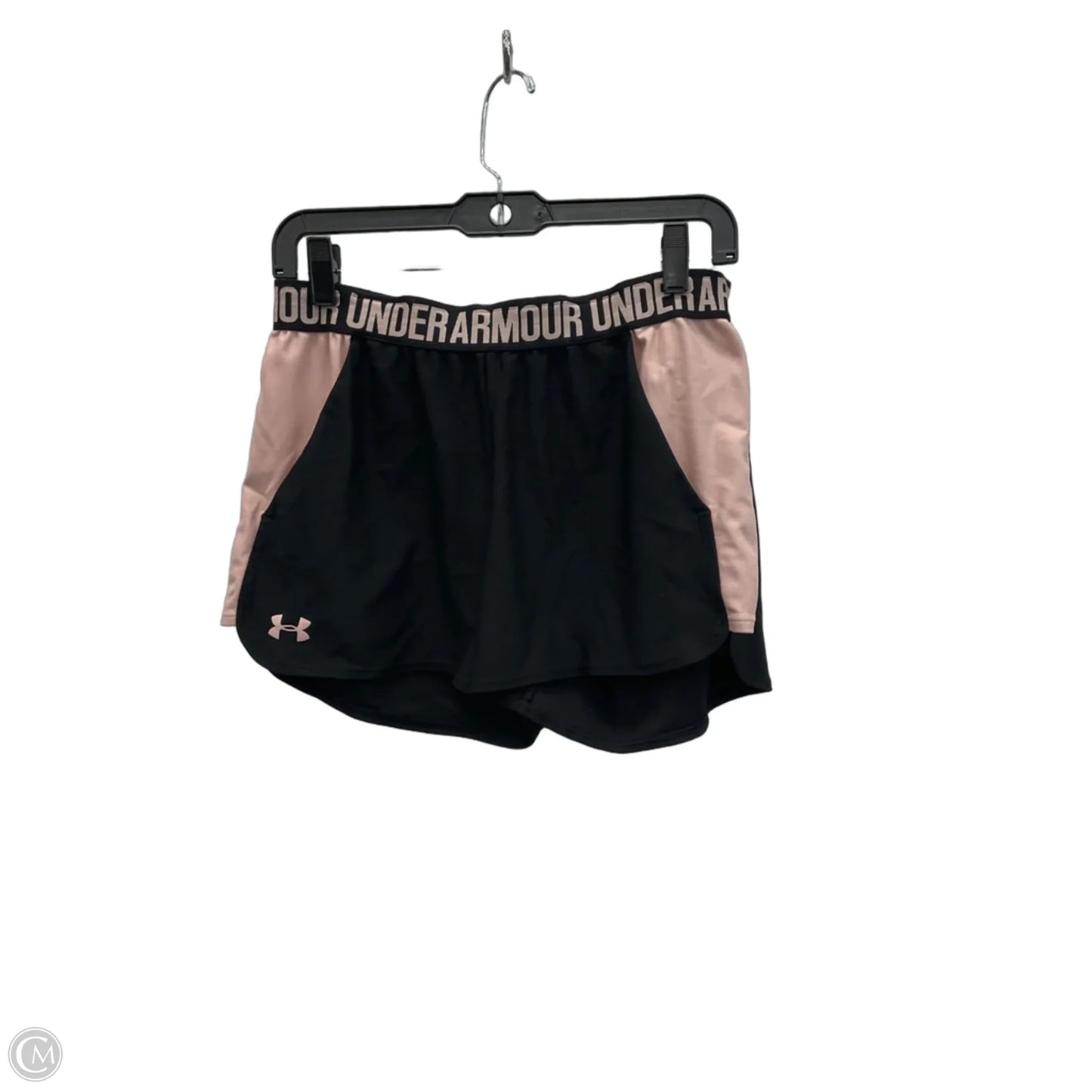 Athletic Shorts By Under Armour In Black & Pink, Size: L