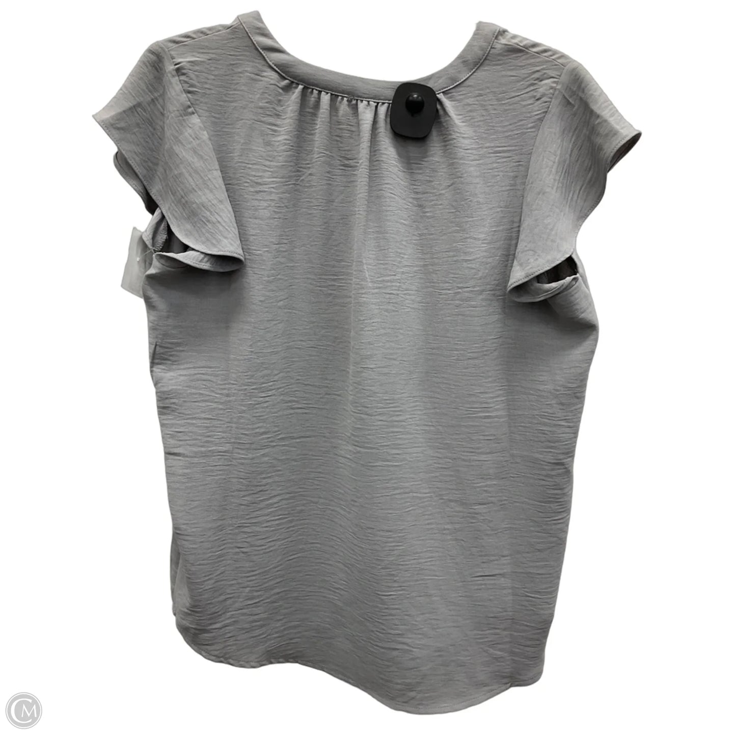 Top Short Sleeve By Adrianna Papell In Grey, Size: S