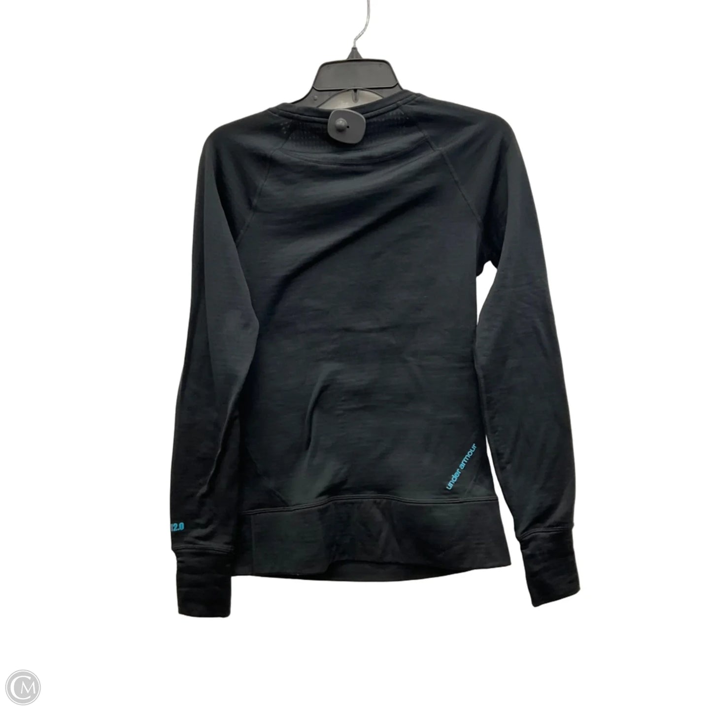 Athletic Top Long Sleeve Crewneck By Under Armour In Black, Size: M