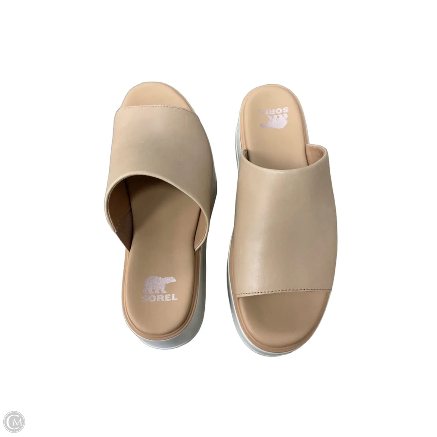 Sandals Heels Platform By Sorel In Tan, Size: 7.5