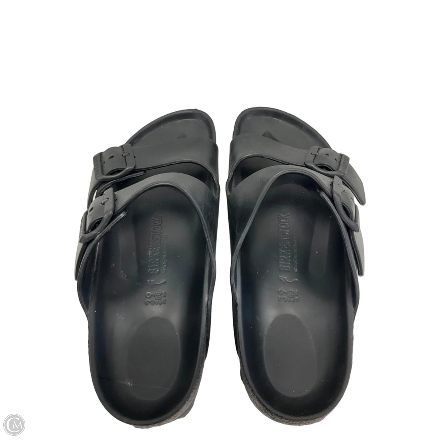 Sandals Flats By Birkenstock In Black, Size: 8