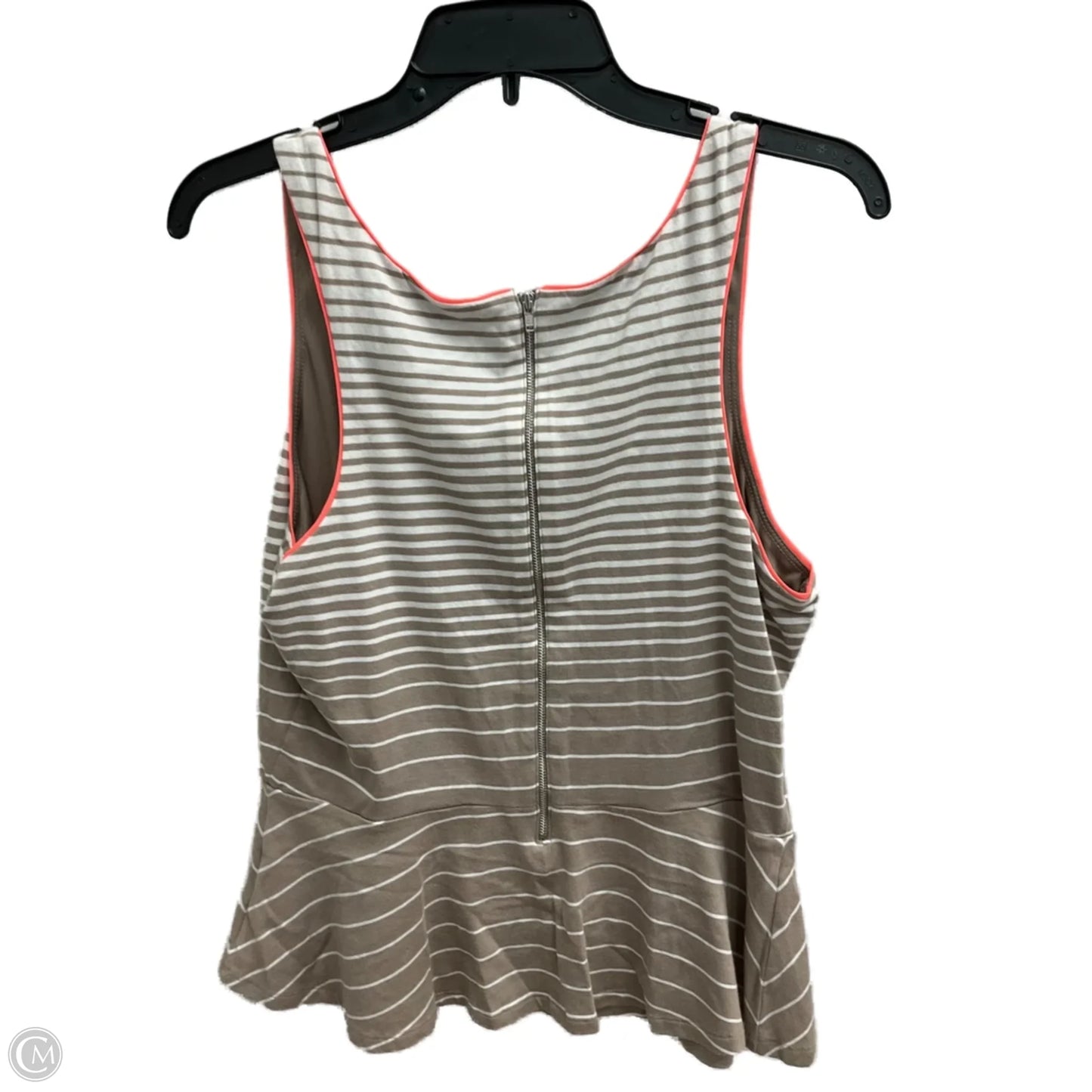 Top Sleeveless By Express In Striped Pattern, Size: L
