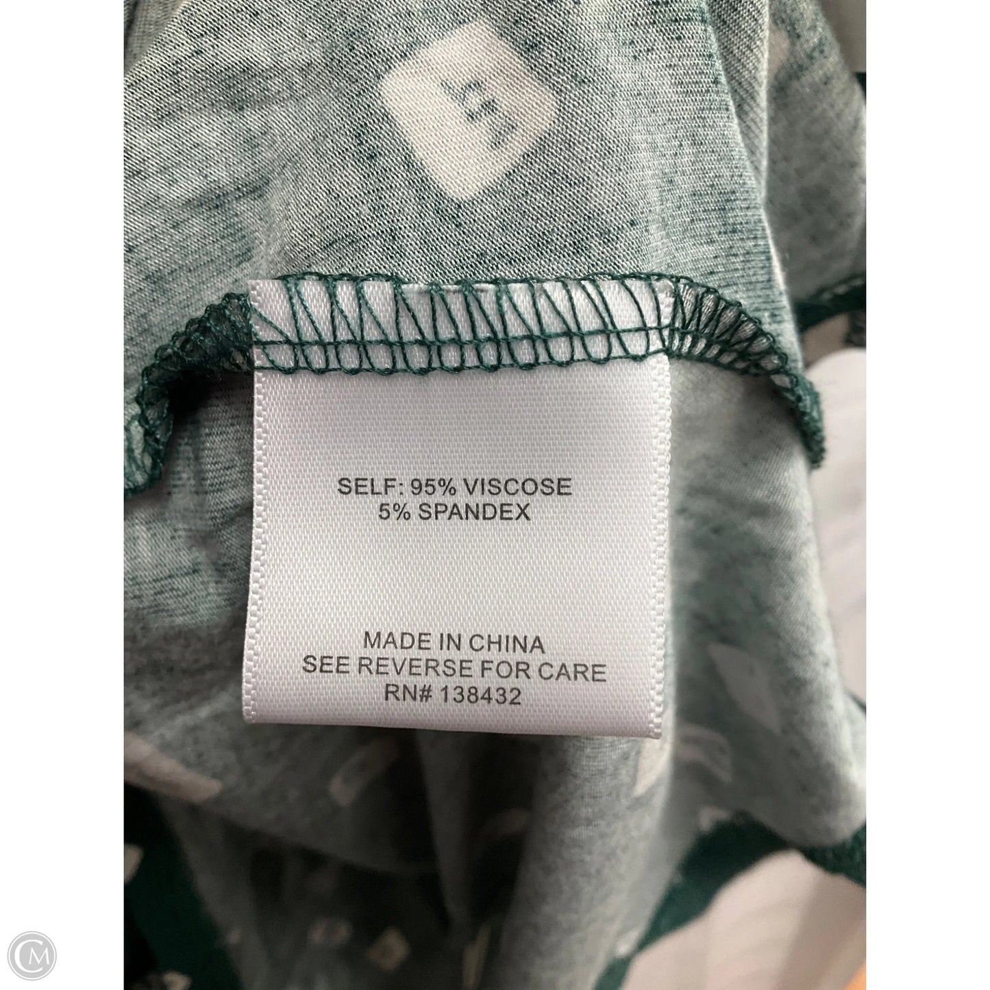 Top Short Sleeve Basic By Modcloth In Green & White, Size: L