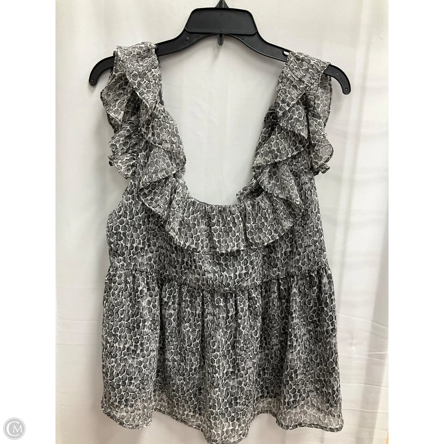 Blouse Sleeveless By Banana Republic In Grey, Size: M
