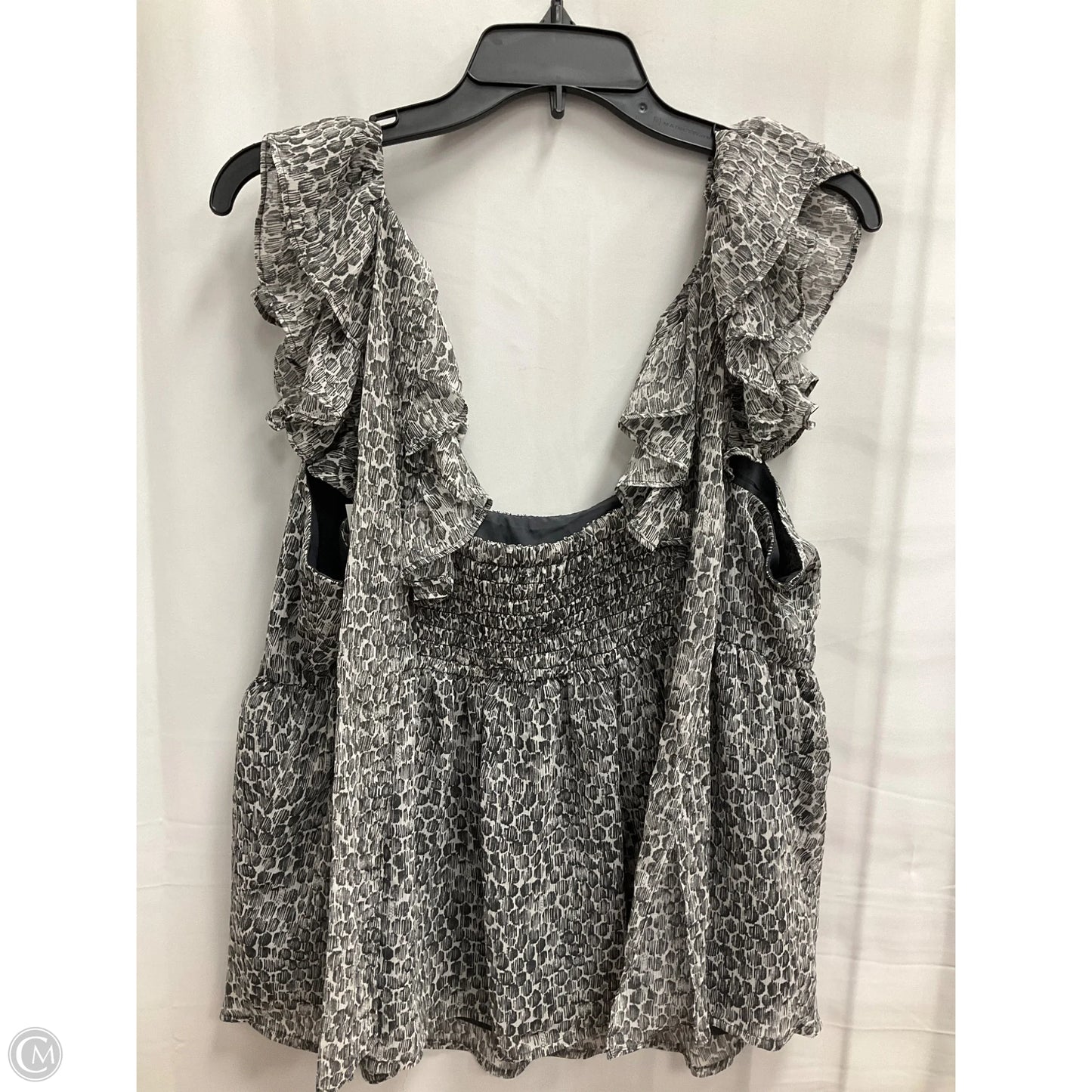 Blouse Sleeveless By Banana Republic In Grey, Size: M