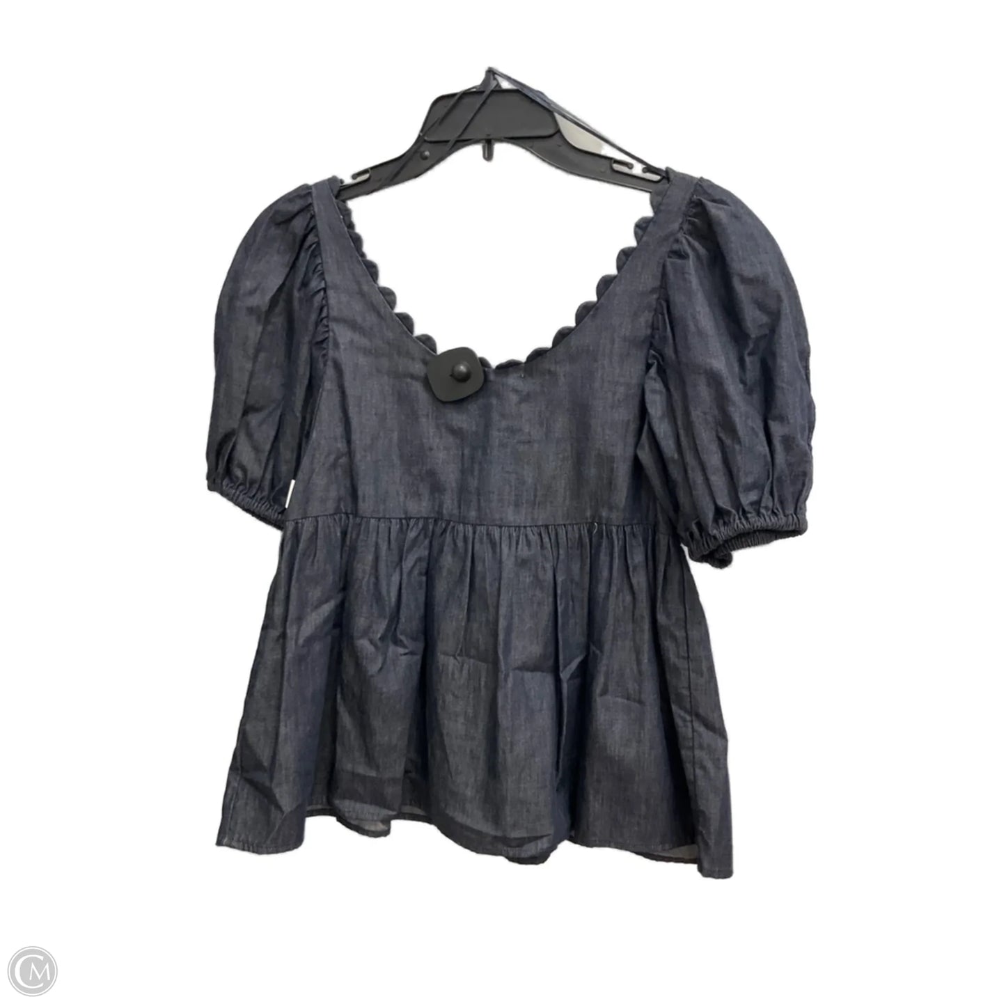 Top Short Sleeve By Target-designer In Blue Denim, Size: Xxs