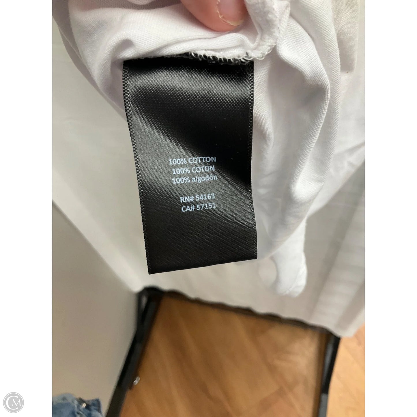 Top Short Sleeve Designer By Karl Lagerfeld In White, Size: Sp