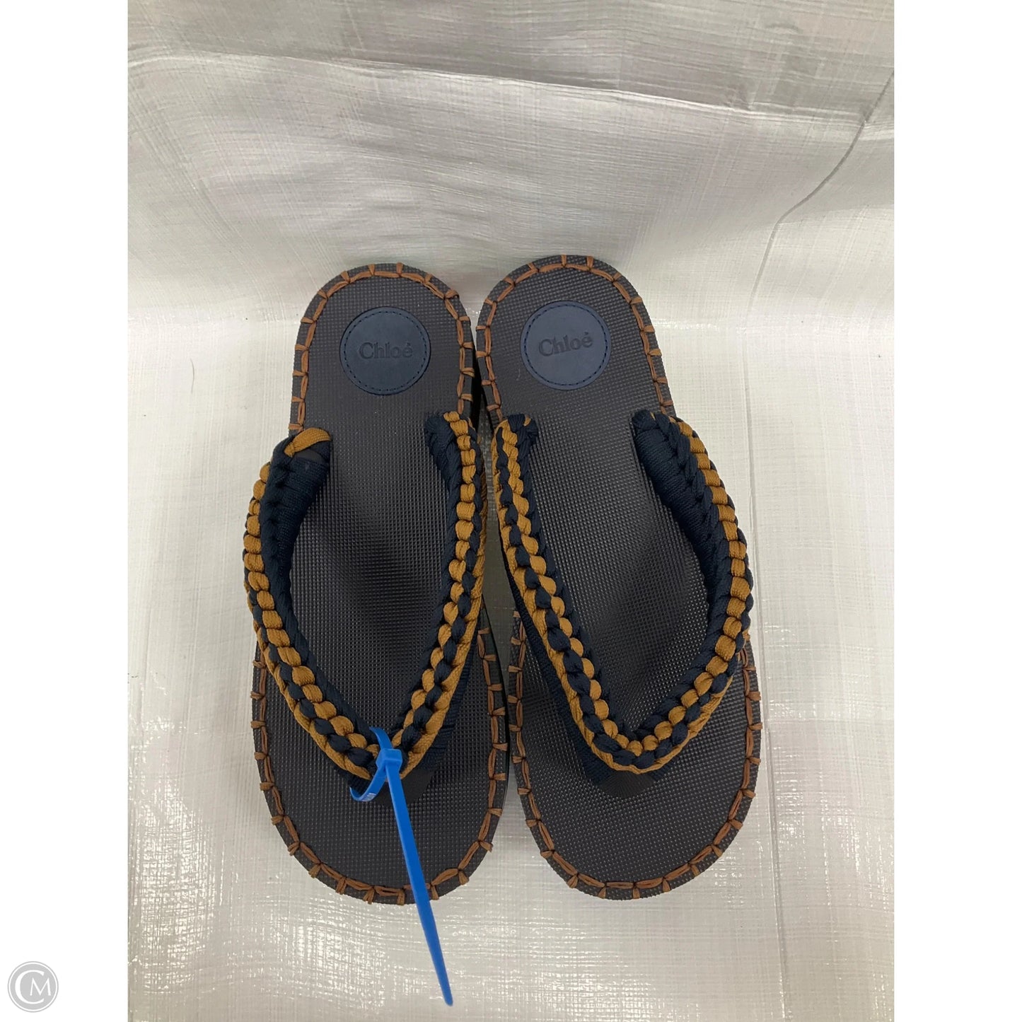Sandals Luxury Designer By Chloe In Multi-colored, Size: 9.5