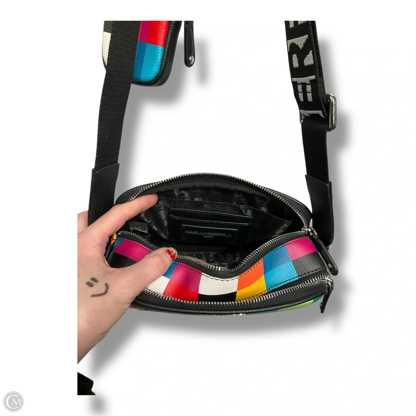 Crossbody Designer By Karl Lagerfeld, Size: Small