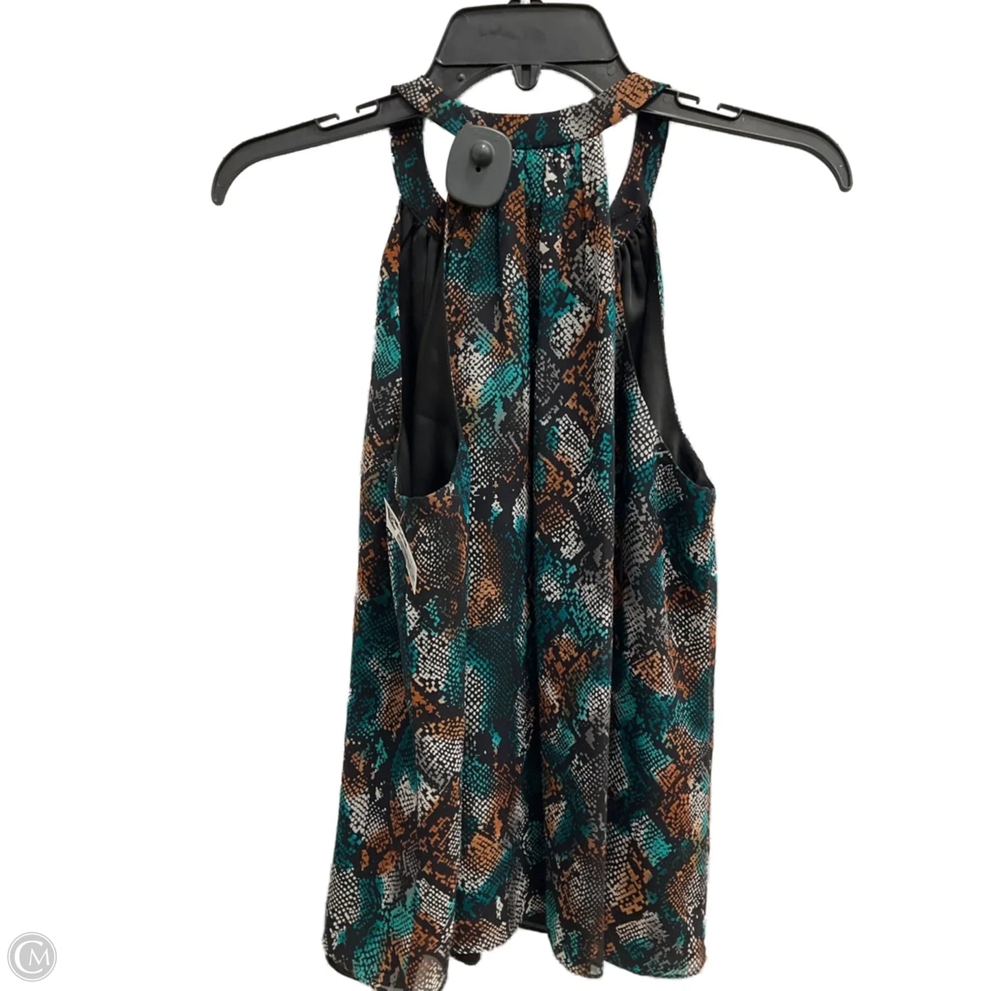 Blouse Sleeveless By Cma In Snakeskin Print, Size: S