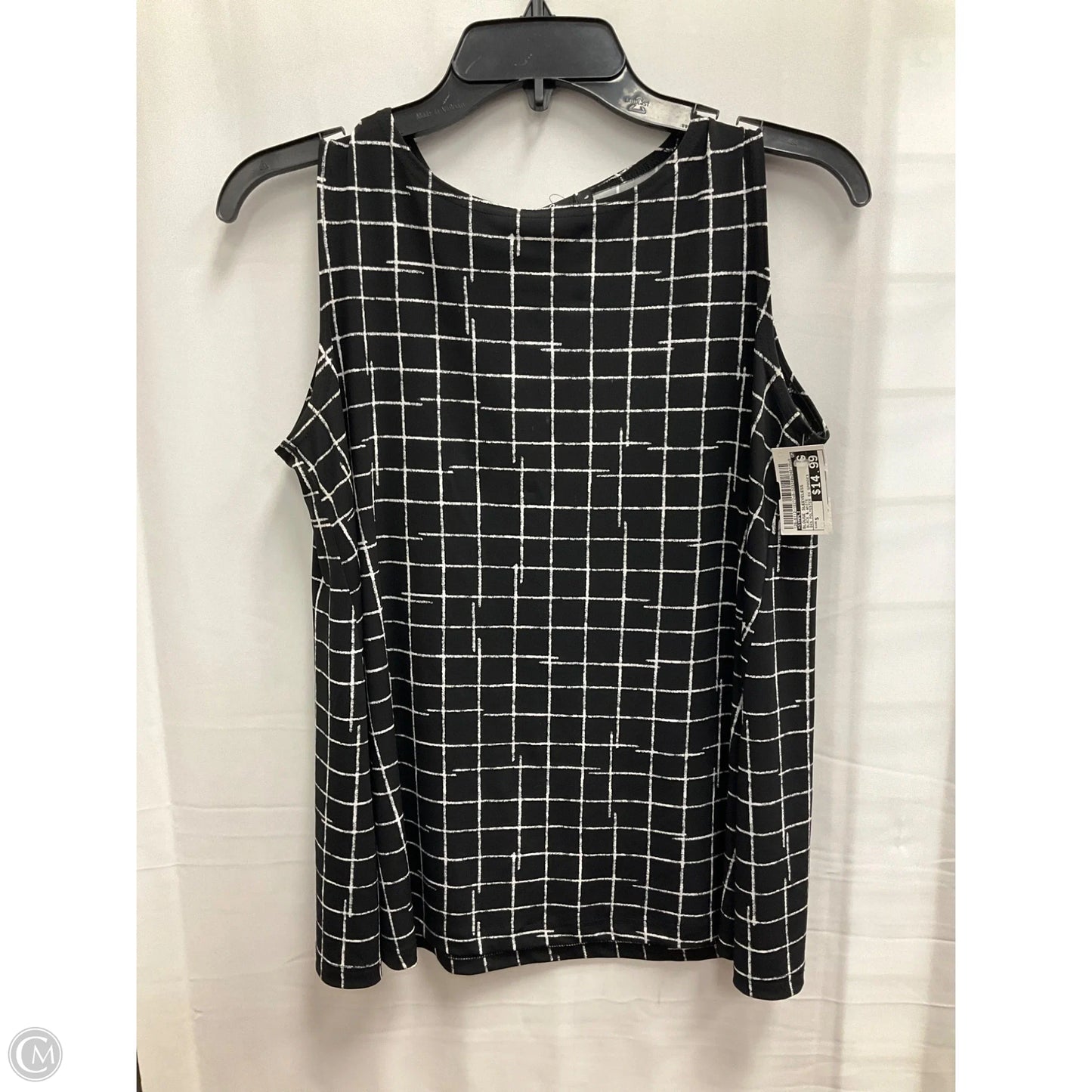 Blouse Sleeveless By Sympli In Black & White, Size: S