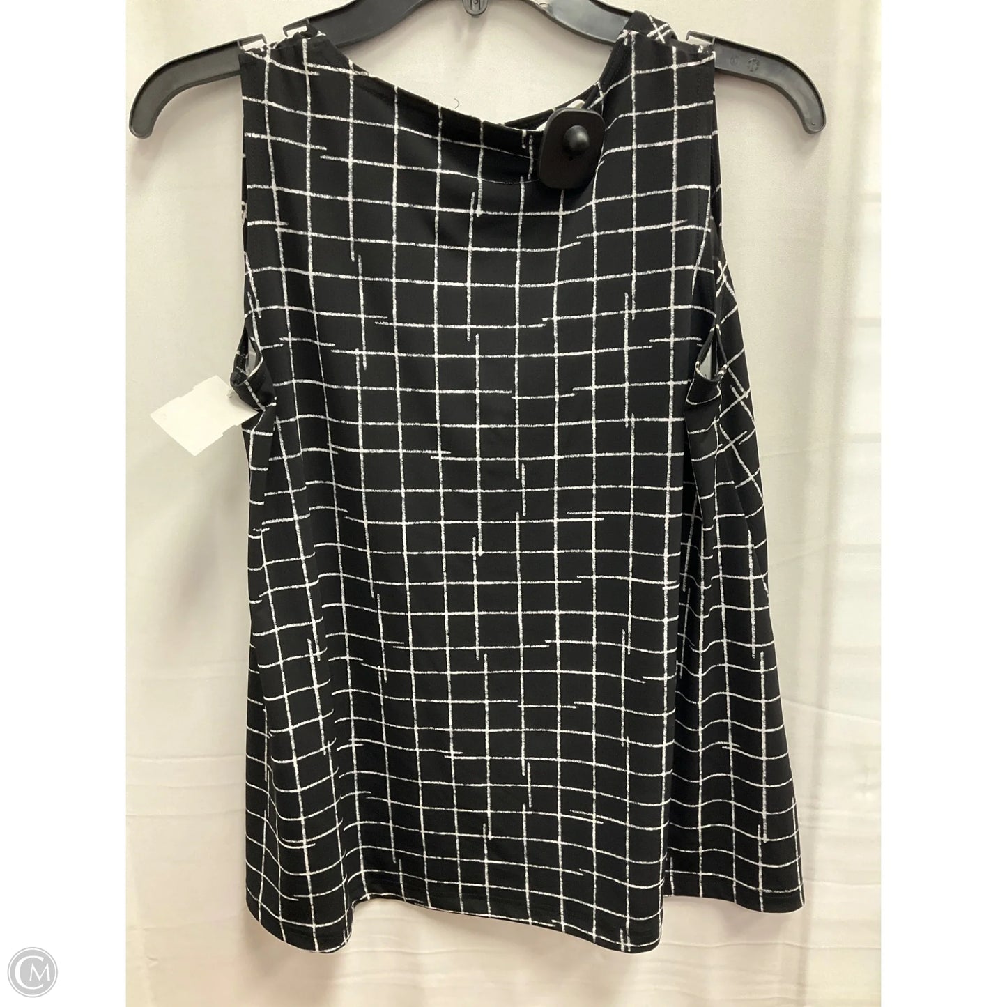Blouse Sleeveless By Sympli In Black & White, Size: S