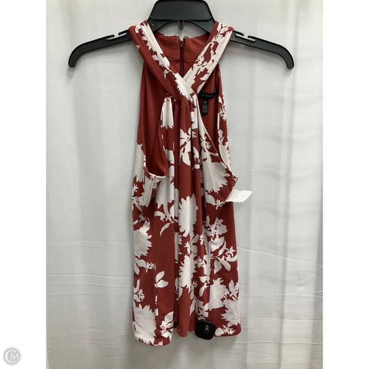 Top Sleeveless By White House Black Market In Floral Print, Size: Xs