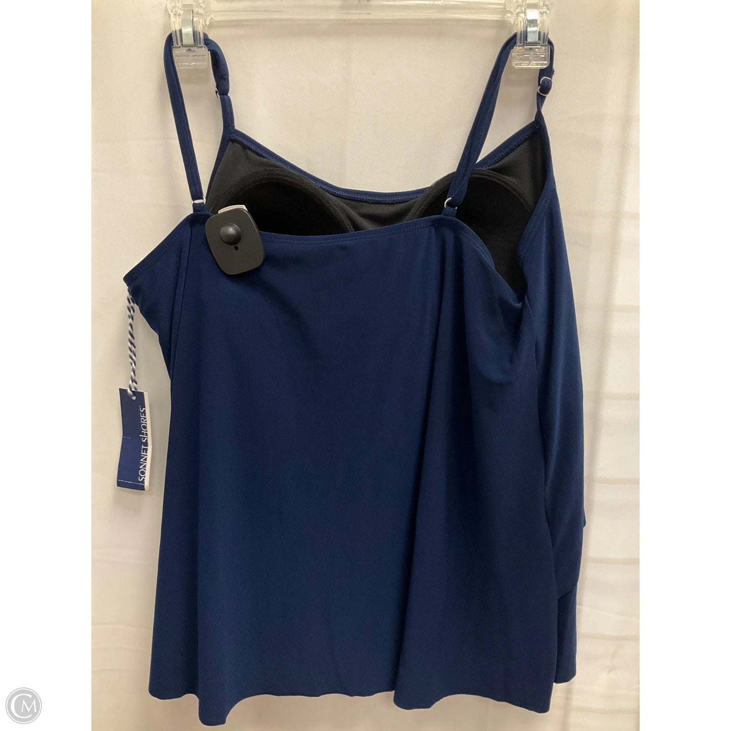 Swimsuit Top By Clothes Mentor In Navy, Size: L