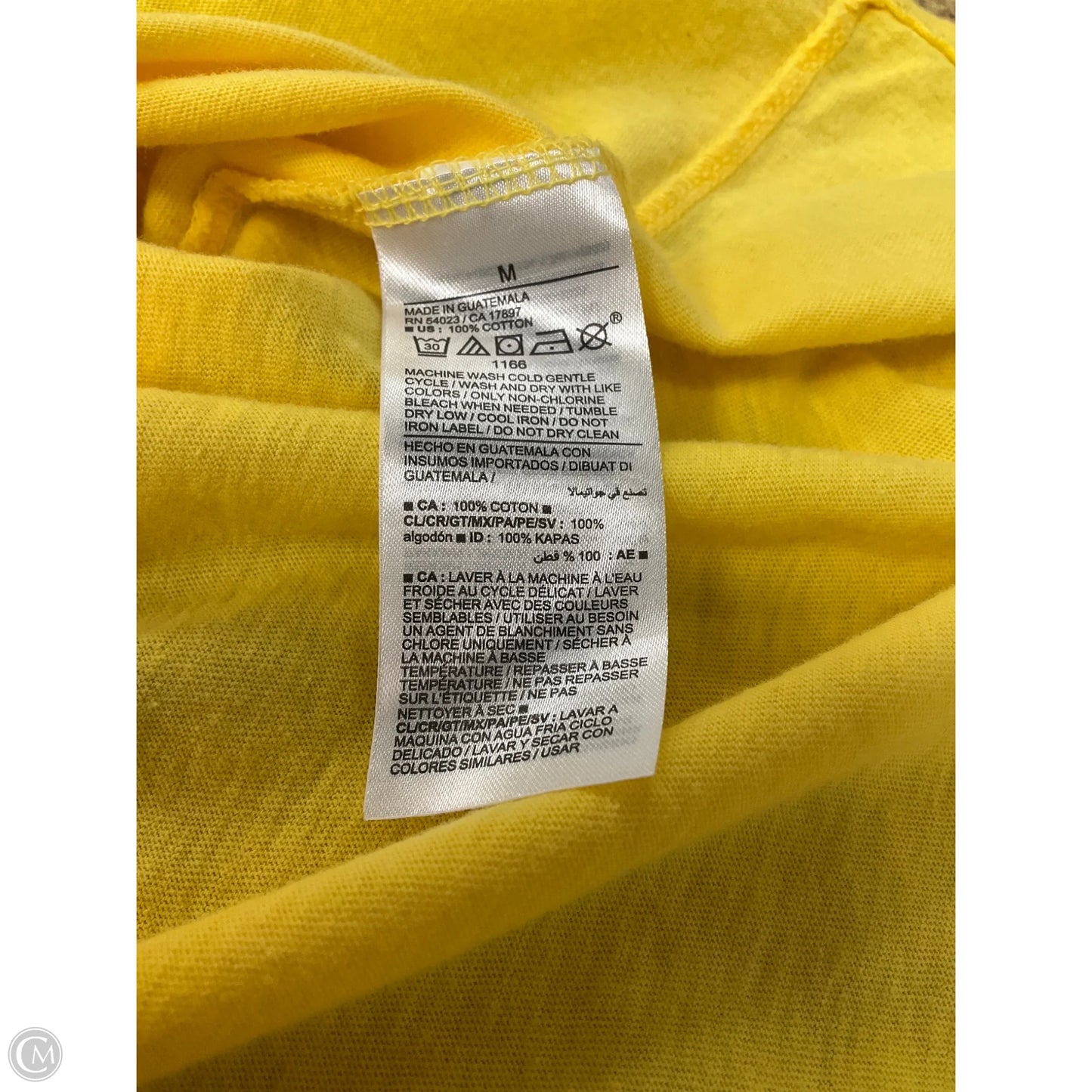 Top Short Sleeve Basic By Old Navy In Yellow, Size: M
