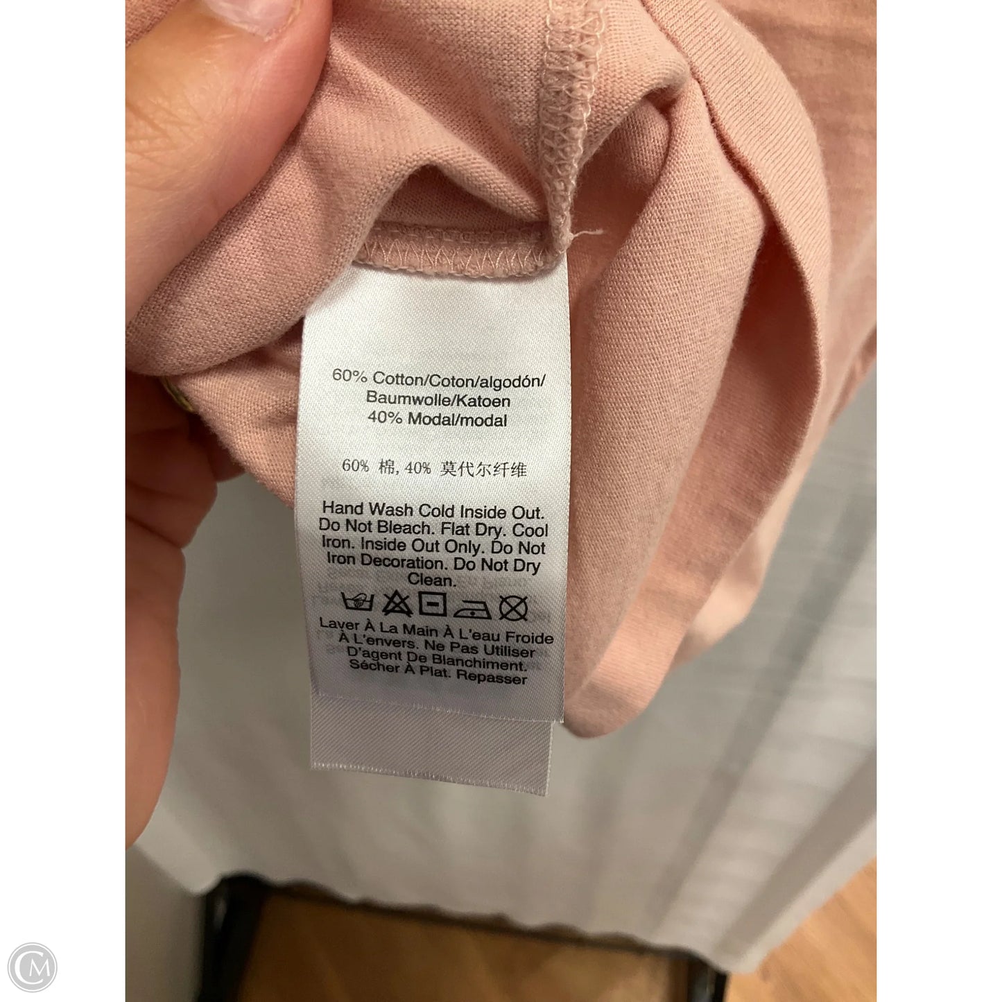 Top Short Sleeve By Dkny In Peach, Size: Xs