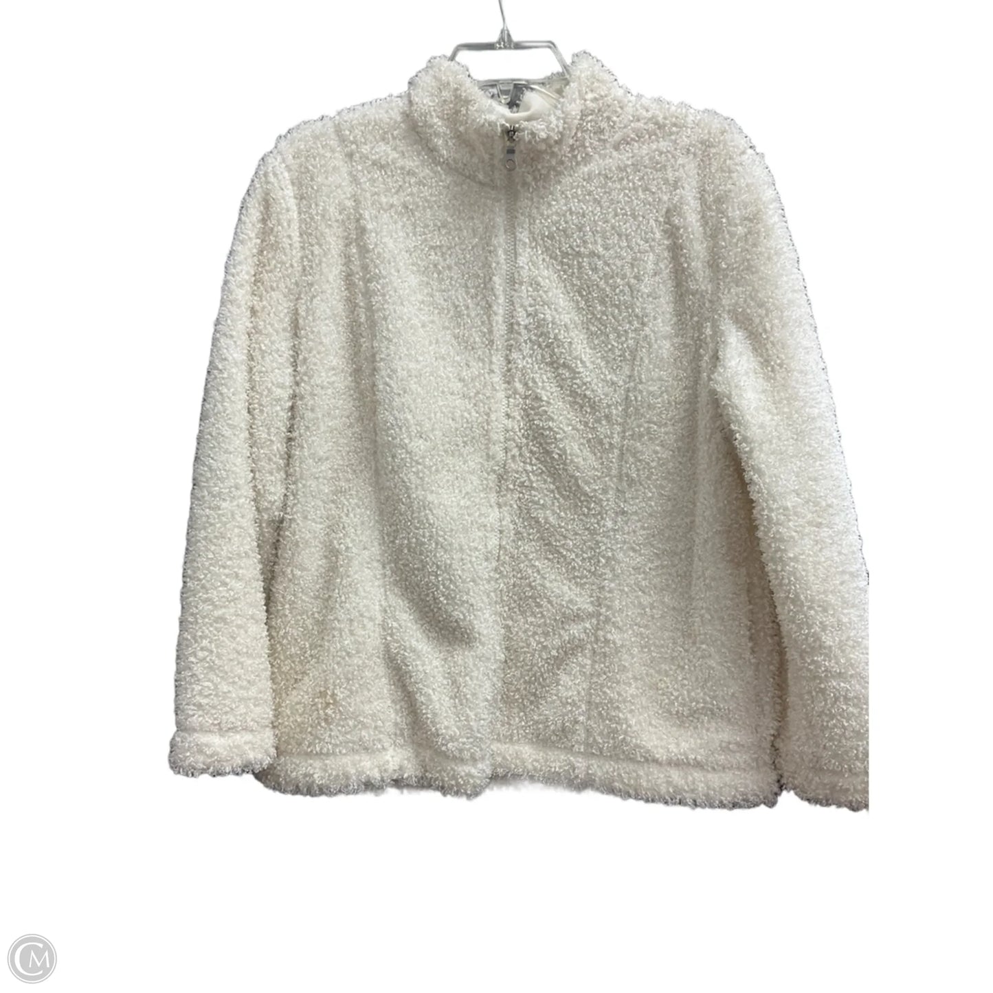 Jacket Faux Fur & Sherpa By J. Jill In Ivory, Size: Petite M
