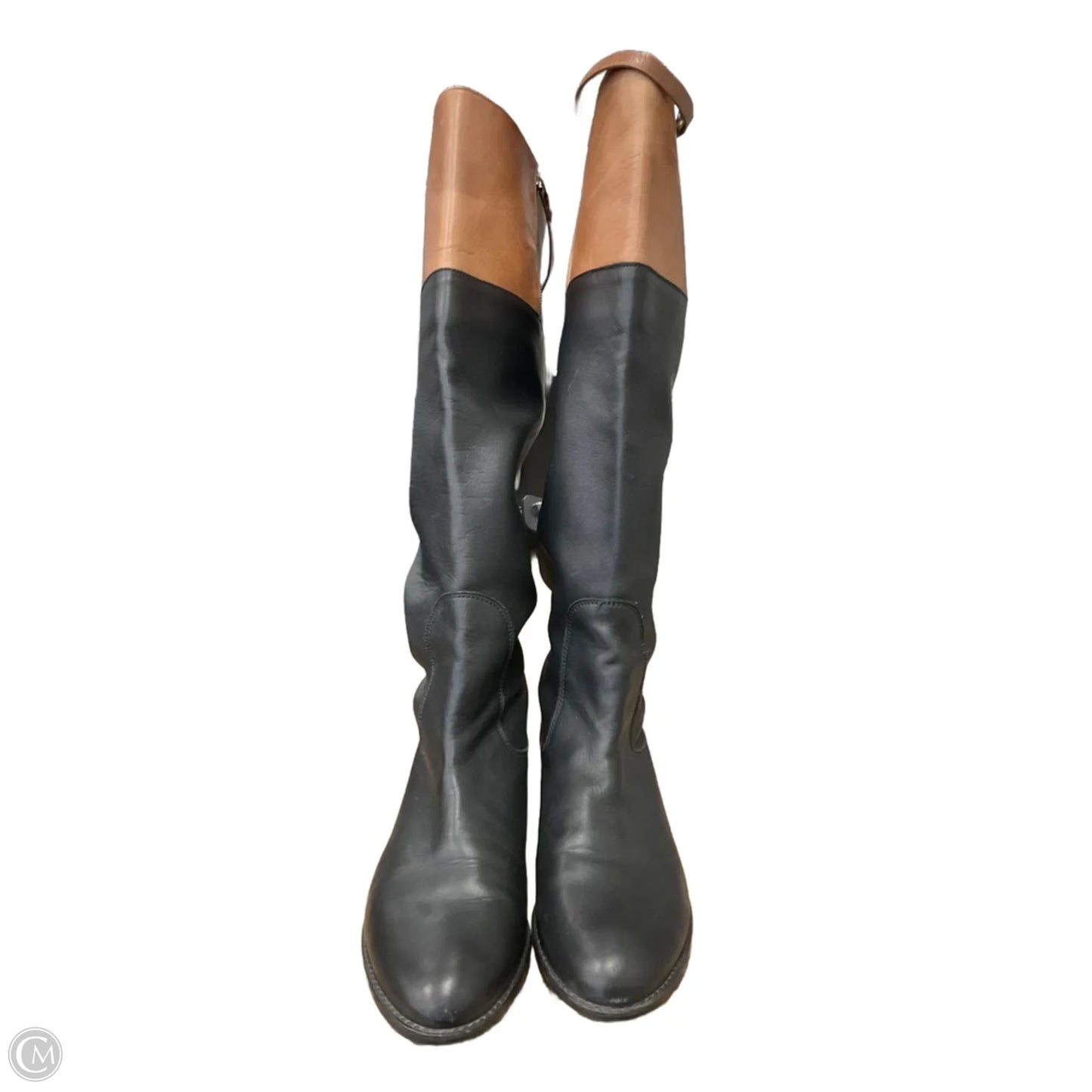 Boots Designer By Stuart Weitzman In Black & Brown, Size: 9.5