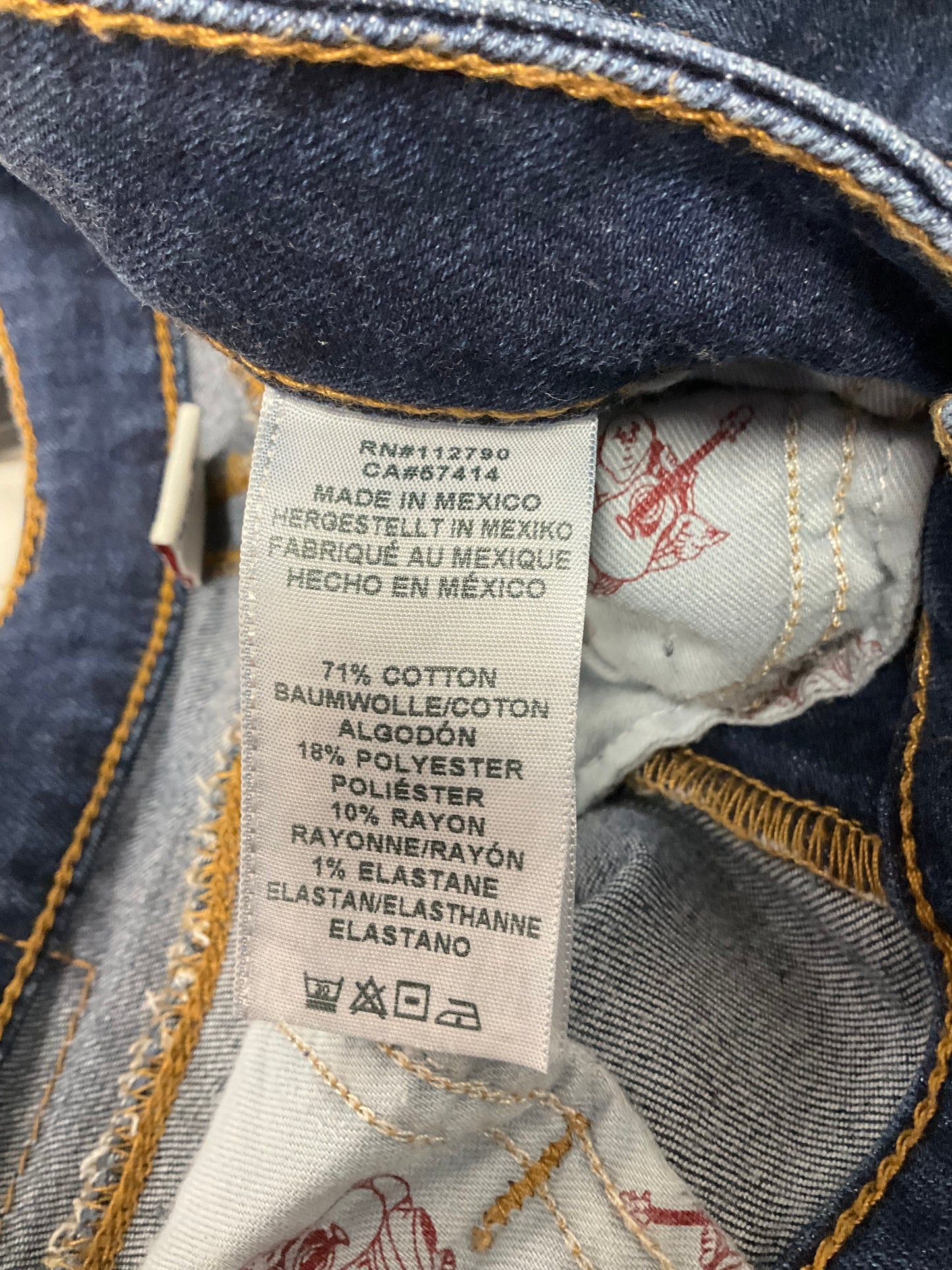 Jeans Straight By True Religion In Blue Denim, Size:4