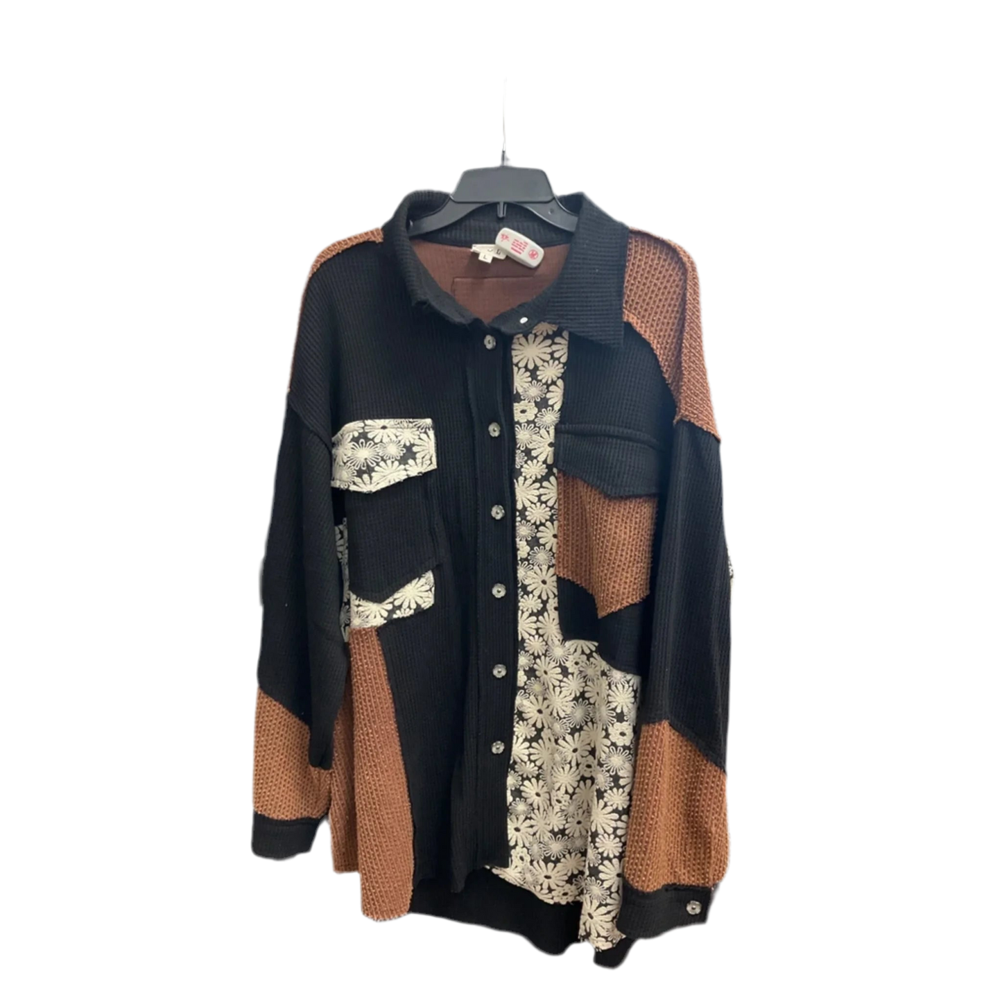 Jacket Other By Pol In Black & Brown, Size: L