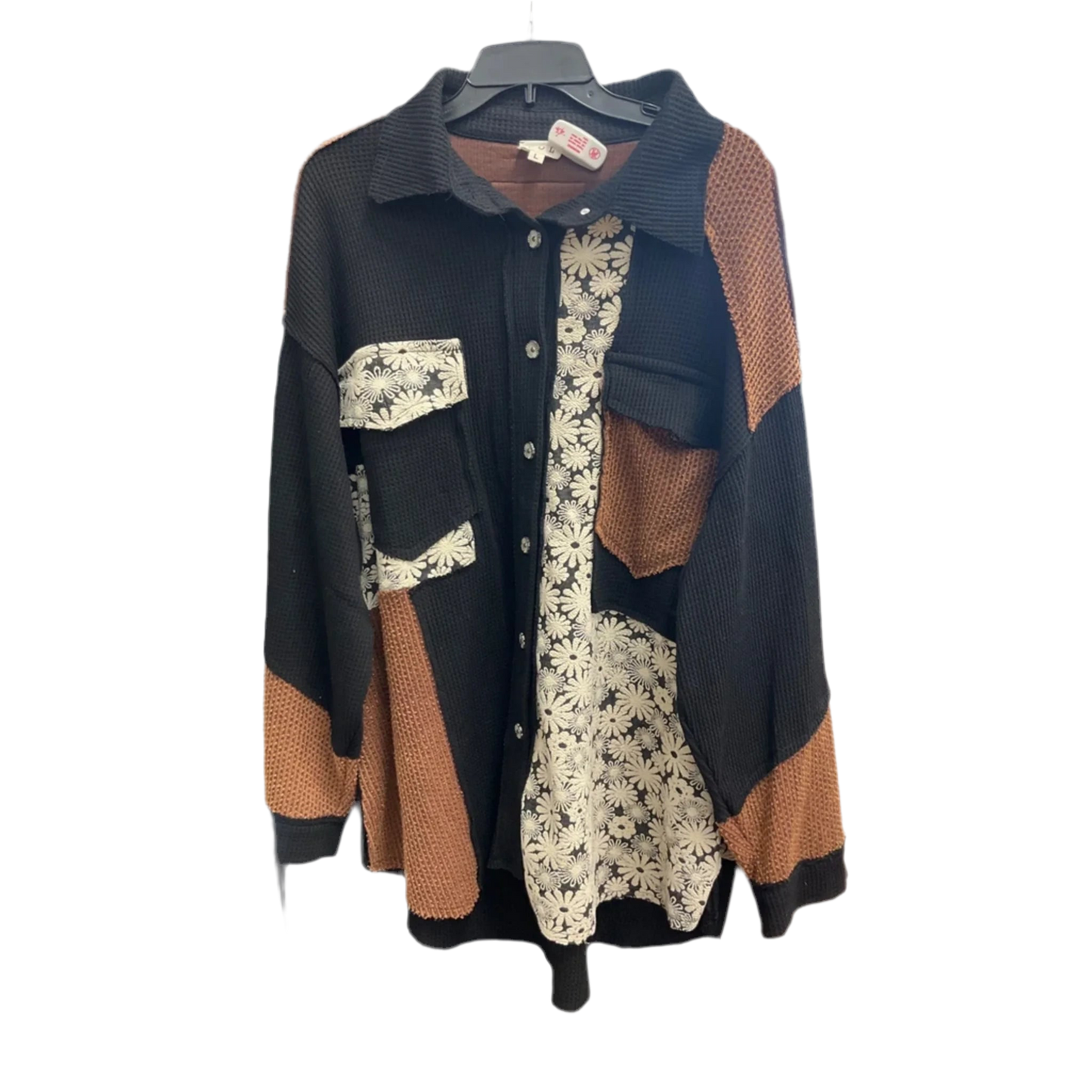 Jacket Other By Pol In Black & Brown, Size: L