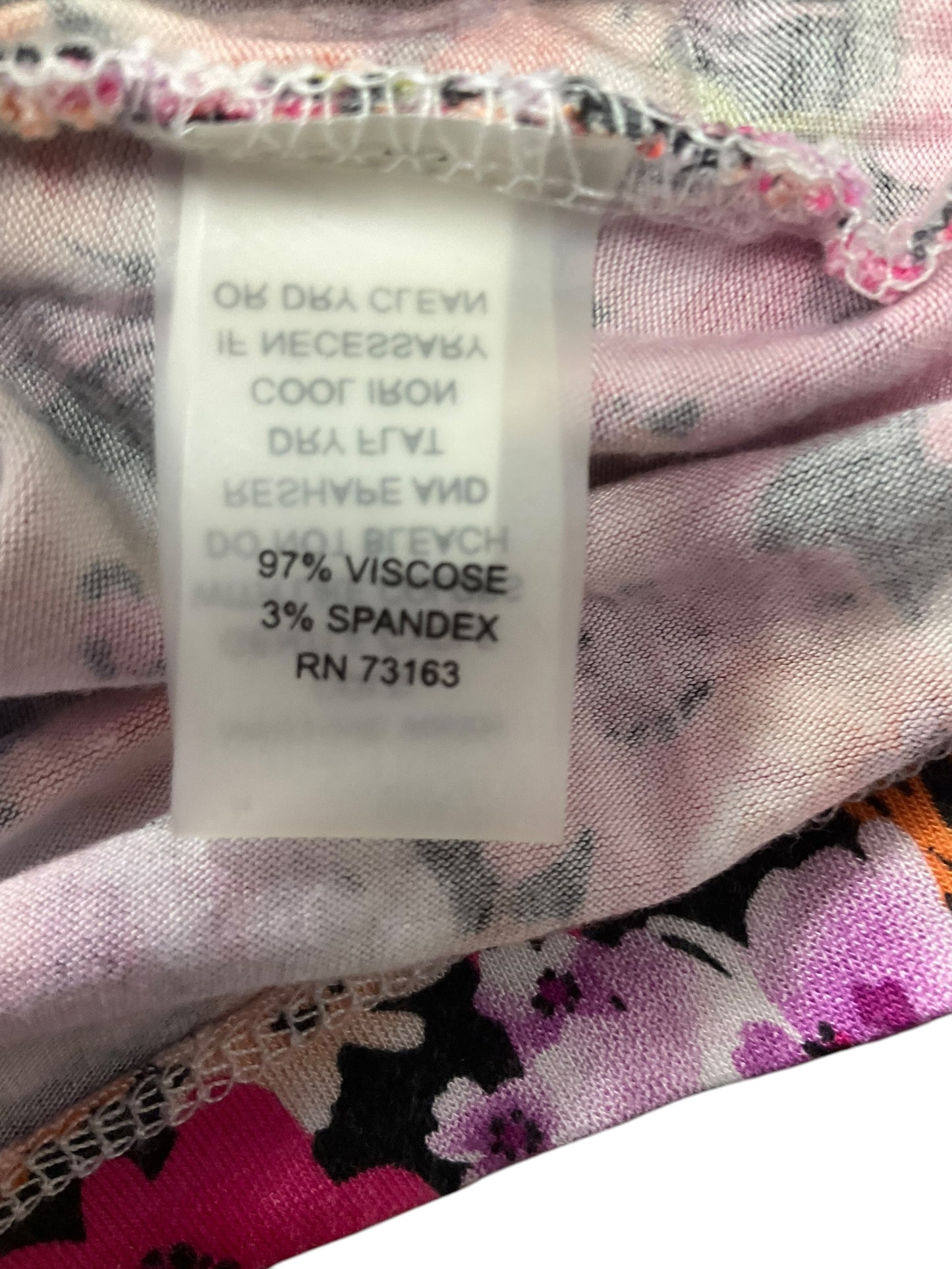 Top 3/4 Sleeve By Cable And Gauge In Floral Print, Size:Lp