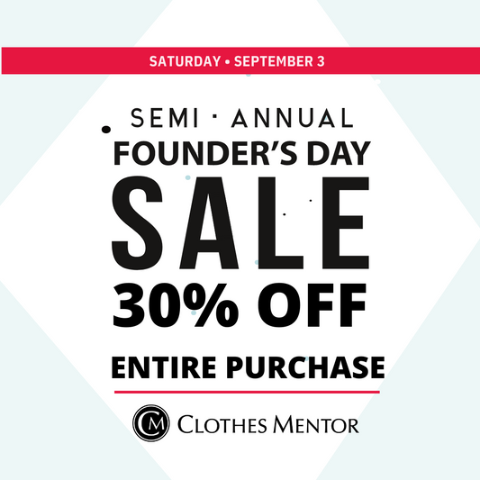 September 3rd | Semi-Annual Founder's Day Sale