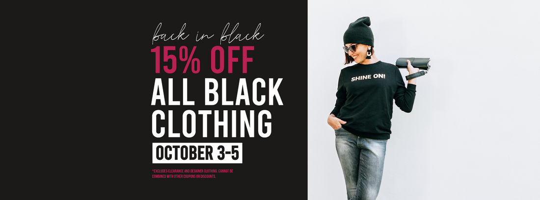 3.3 - 3.5 | 15% Off All Black Clothing