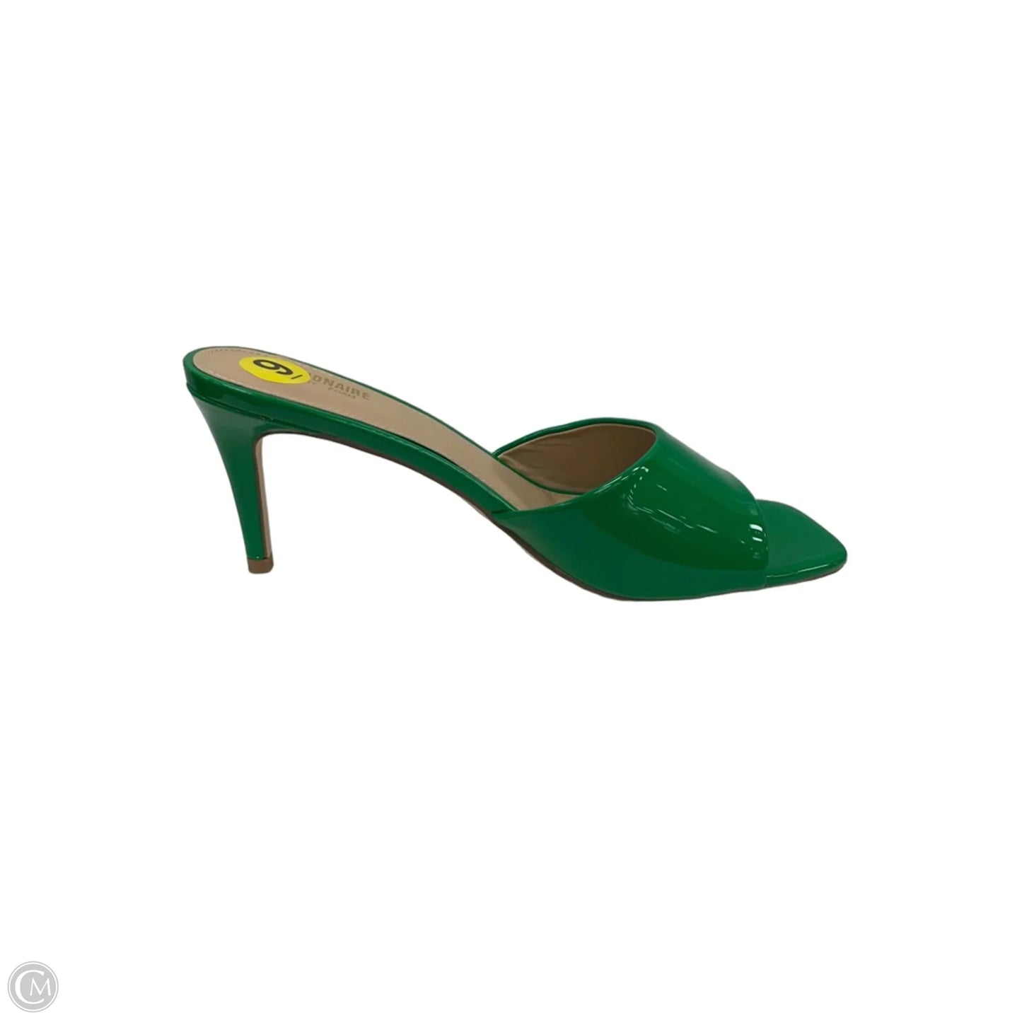 Sandals Heels Block By Cushionaire In Green, Size: 9