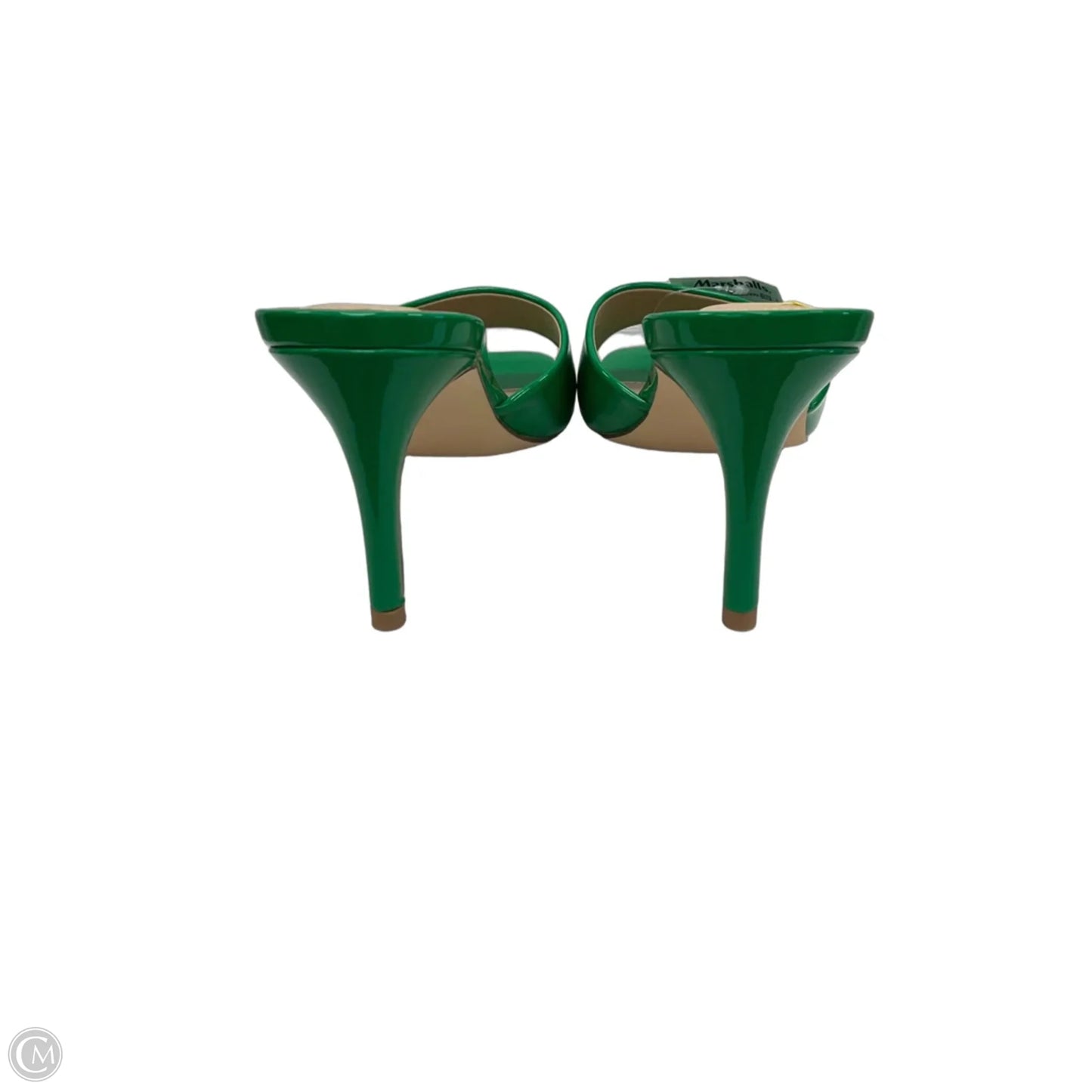 Sandals Heels Block By Cushionaire In Green, Size: 9