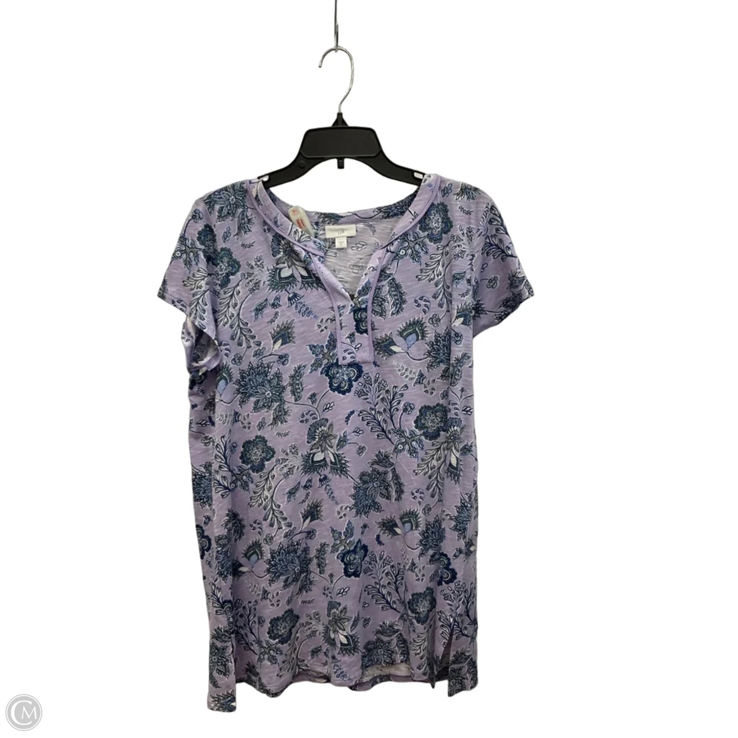 Top Short Sleeve By J. Jill In Blue & Purple, Size: M