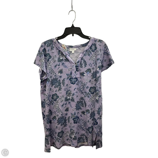 Top Short Sleeve By J. Jill In Blue & Purple, Size: M