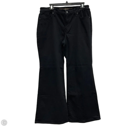 Jeans Flared By Chicos In Black, Size: L