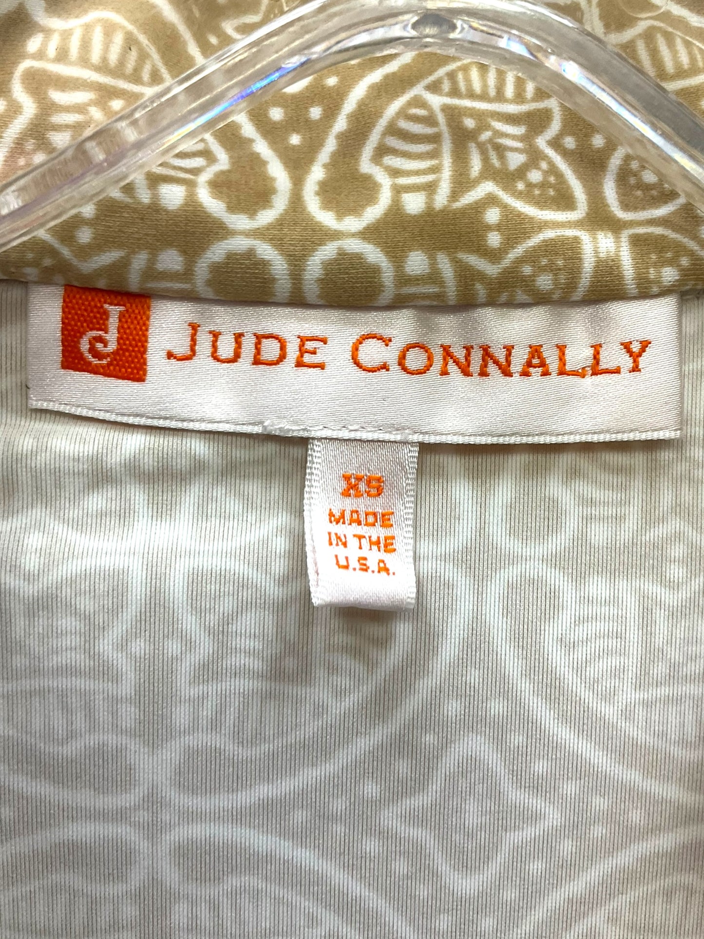 Top Long Sleeve By Jude Connally In Tan & White, Size: Xs