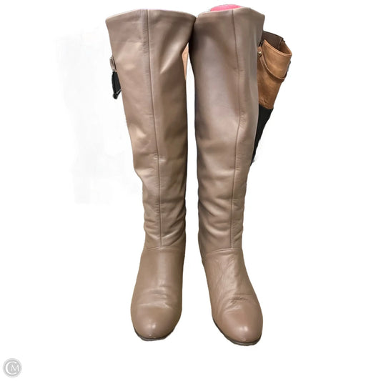 Boots Knee Heels By Cmc In Beige, Size: 8