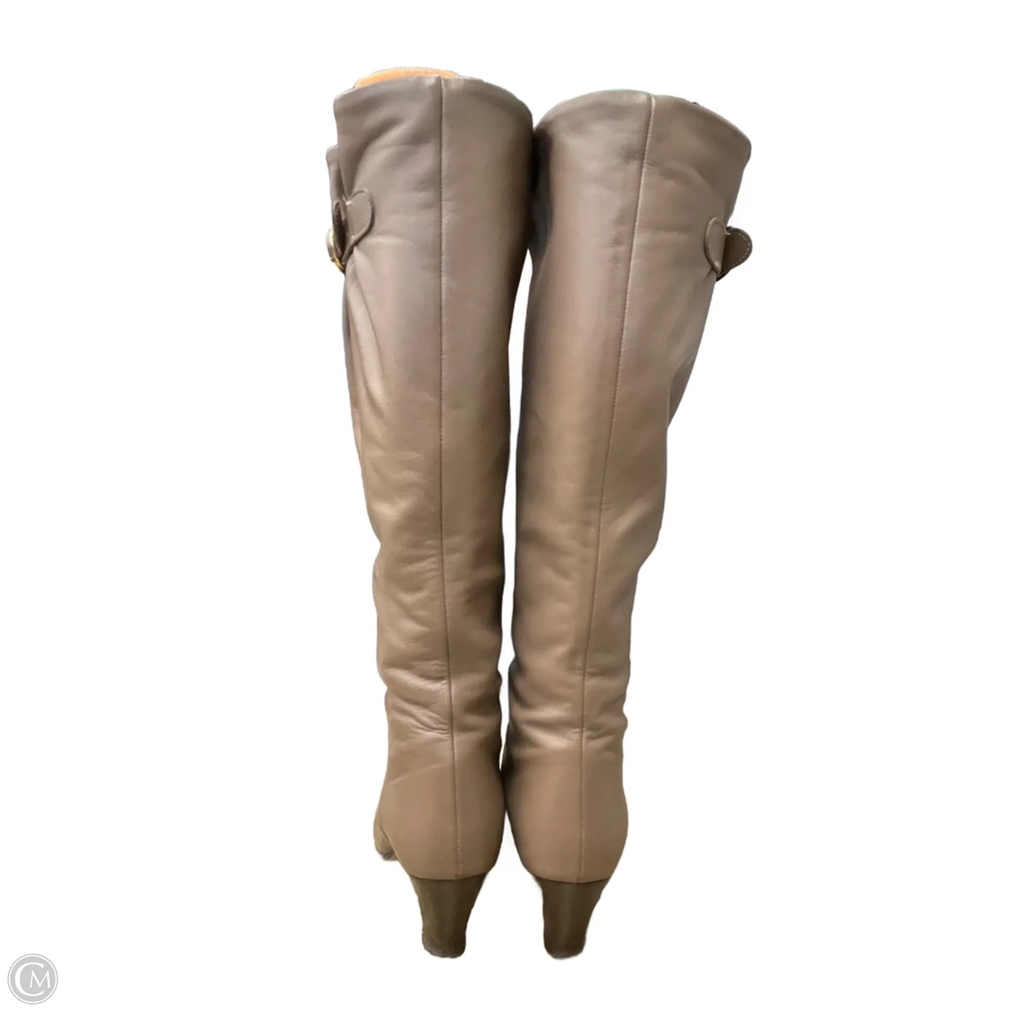 Boots Knee Heels By Cmc In Beige, Size: 8
