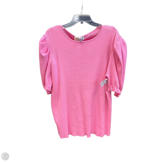 Top Short Sleeve By Clothes Mentor In Pink, Size: 2x