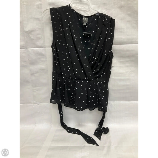 Top Sleeveless By Worthington In Black & White, Size: L