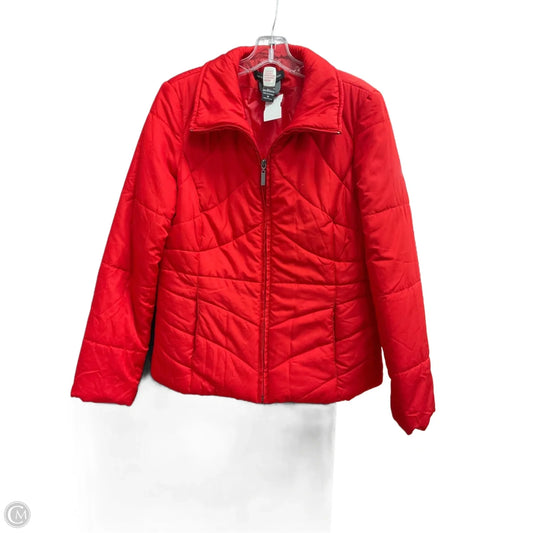 Coat Puffer & Quilted By New York And Co In Red, Size: M