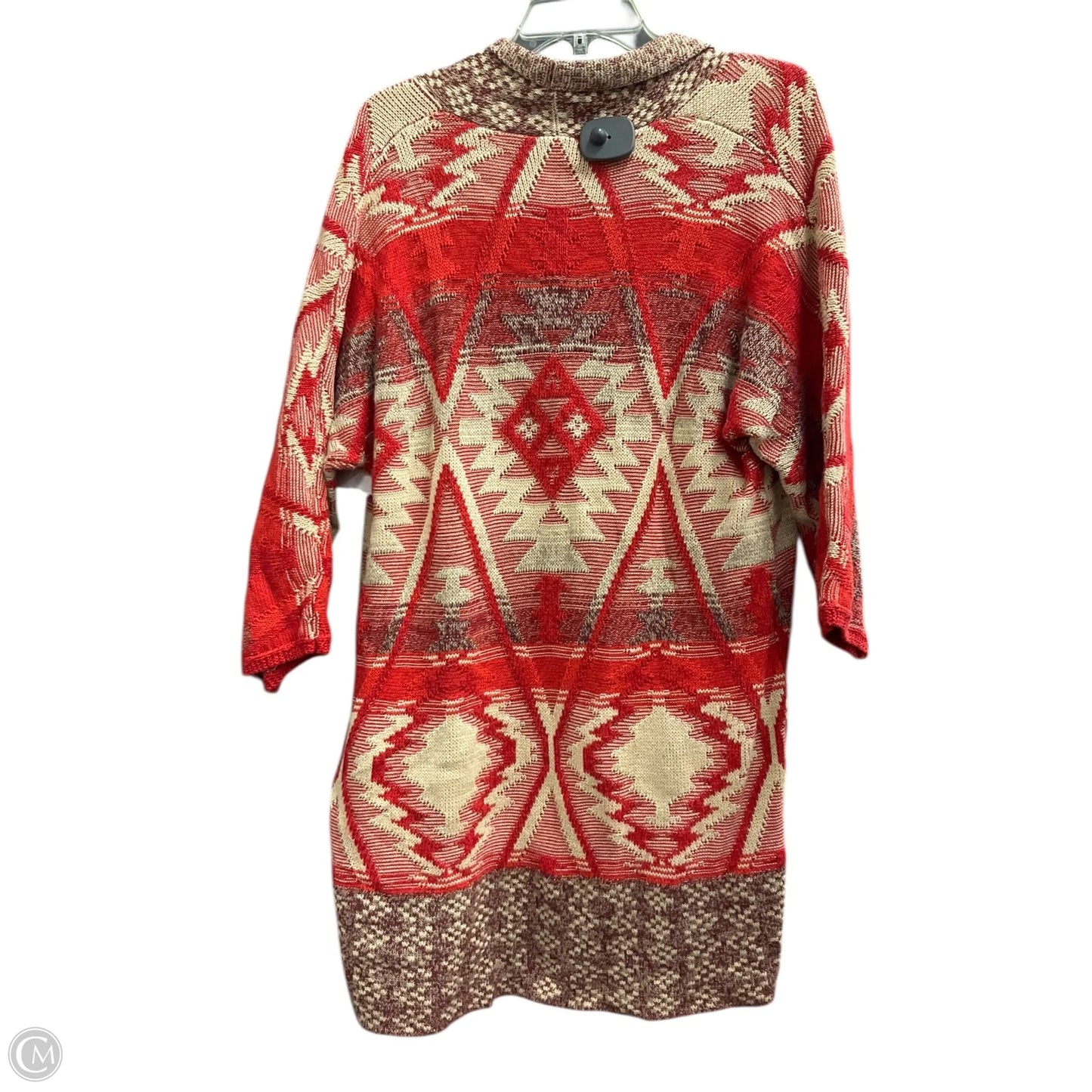 Sweater Cardigan By Lucky Brand In Orange, Size: M