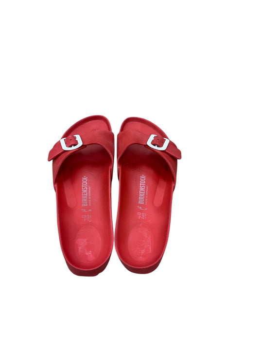 Sandals Flats By Birkenstock In Red, Size: 9