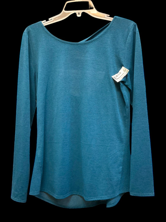 Athletic Top Long Sleeve Crewneck By Athleta In Teal, Size: M