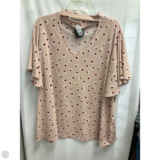 Top Short Sleeve By Worthington In Peach, Size: 2x