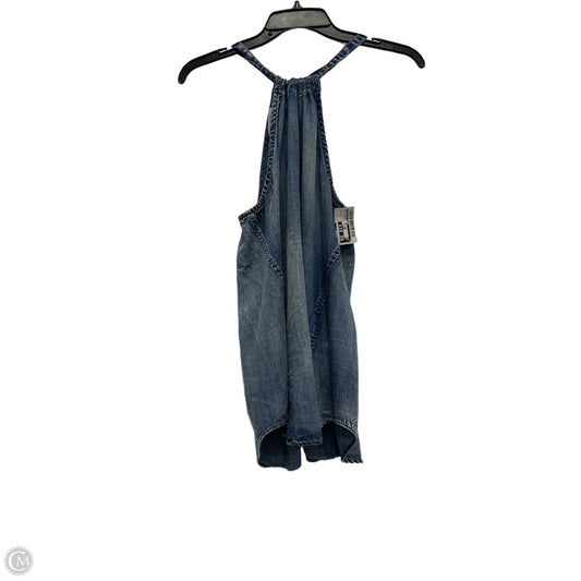 Top Sleeveless By Cloth & Stone In Blue Red & White, Size: S