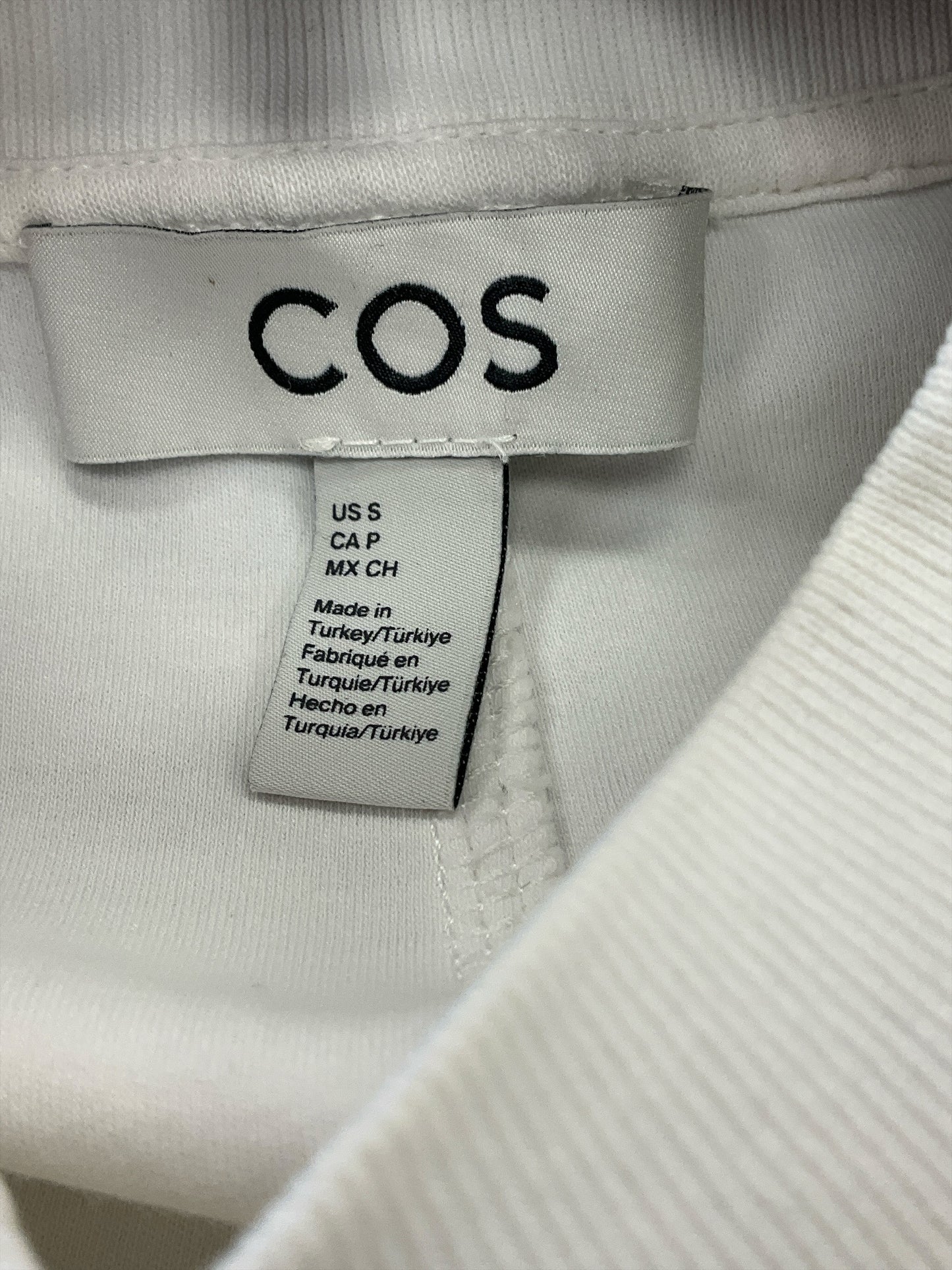 Top Short Sleeve By Cos In White, Size: S