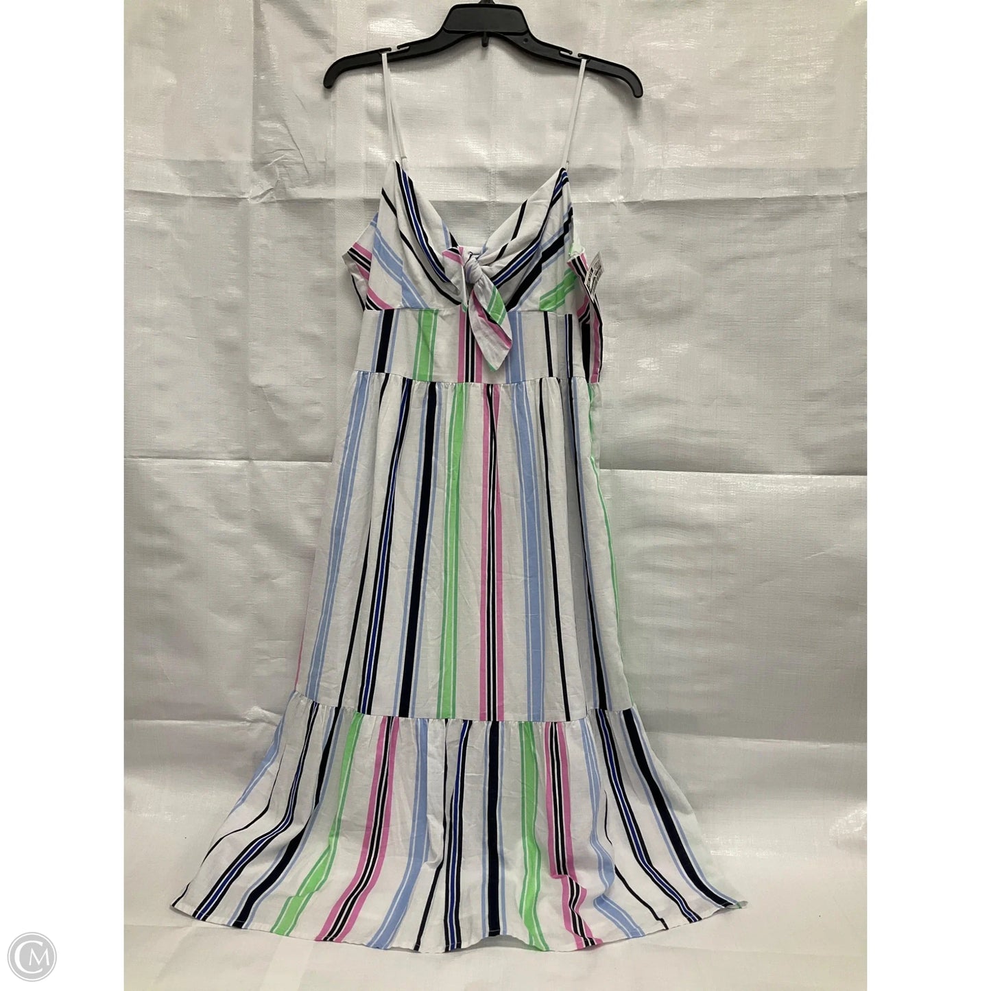 Dress Casual Midi By Loft In Striped Pattern, Size: Petite L