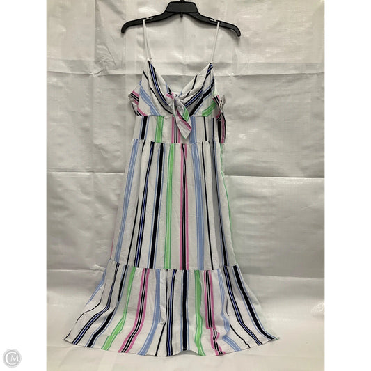 Dress Casual Midi By Loft In Striped Pattern, Size: Petite L
