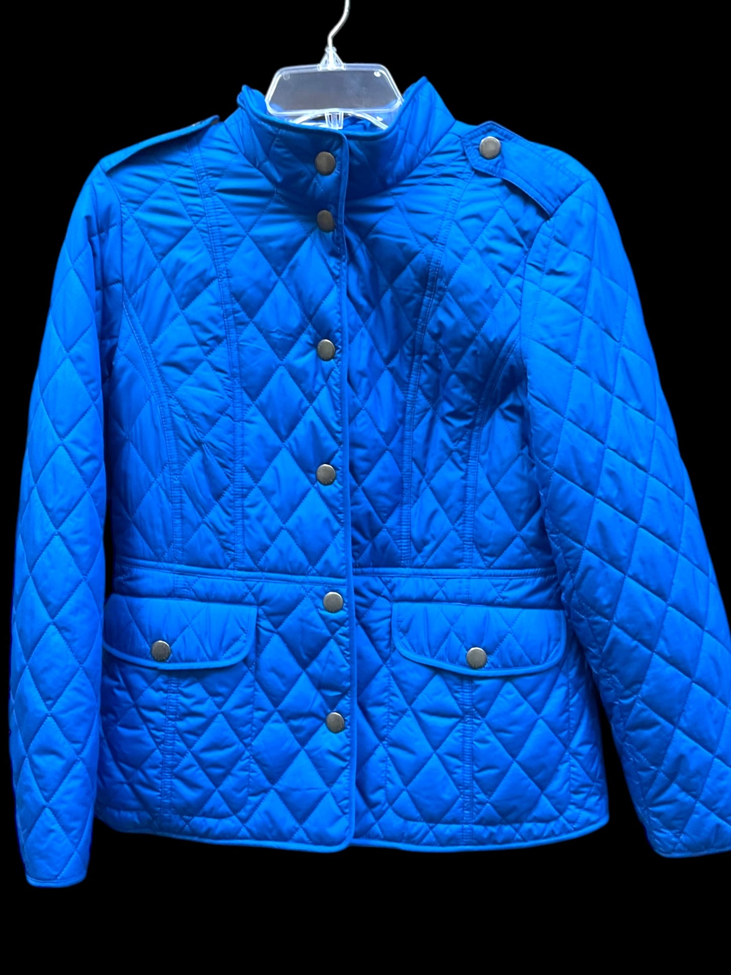 Coat Puffer & Quilted By Talbots In Blue, Size: S