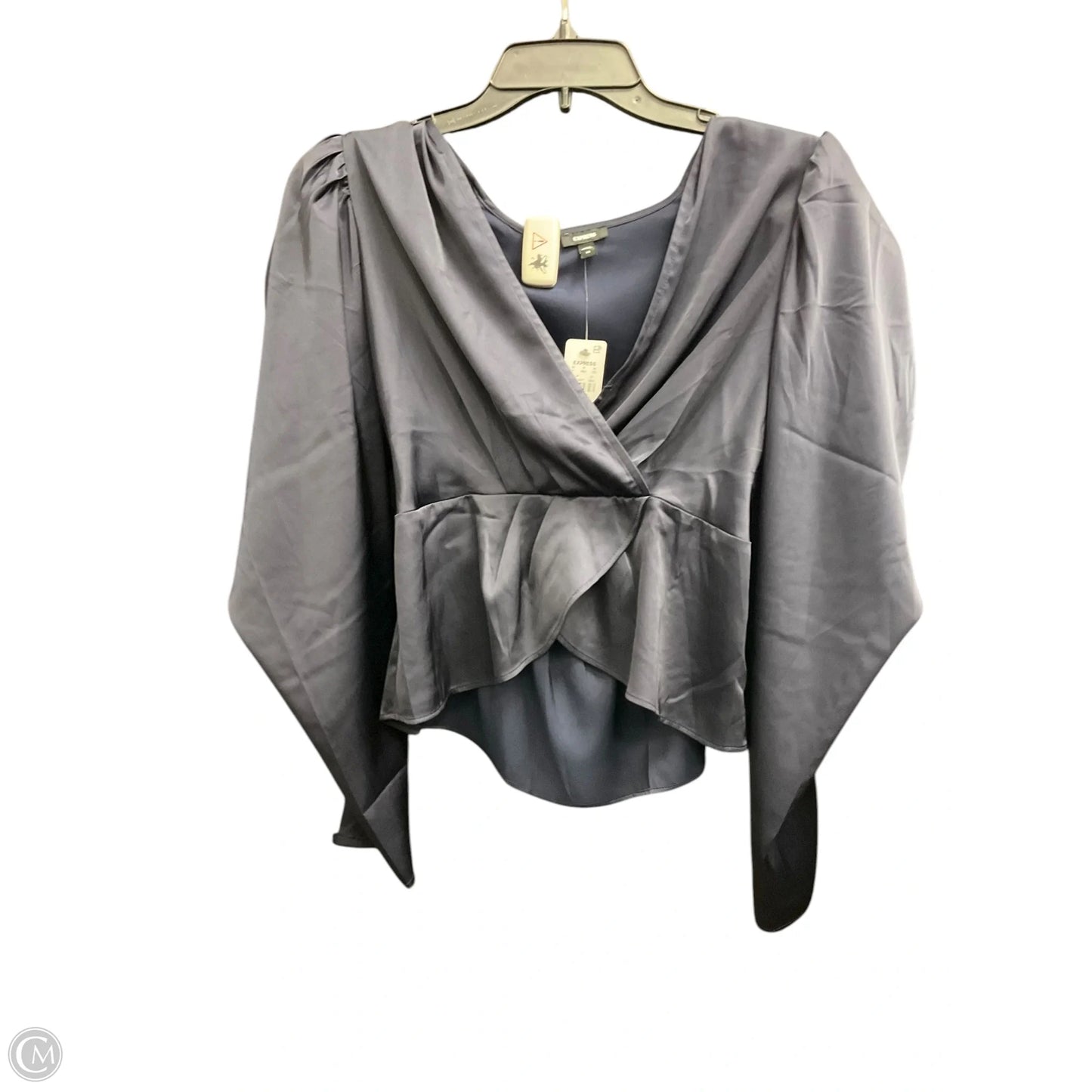 Top Long Sleeve By Express In Navy, Size: Xs