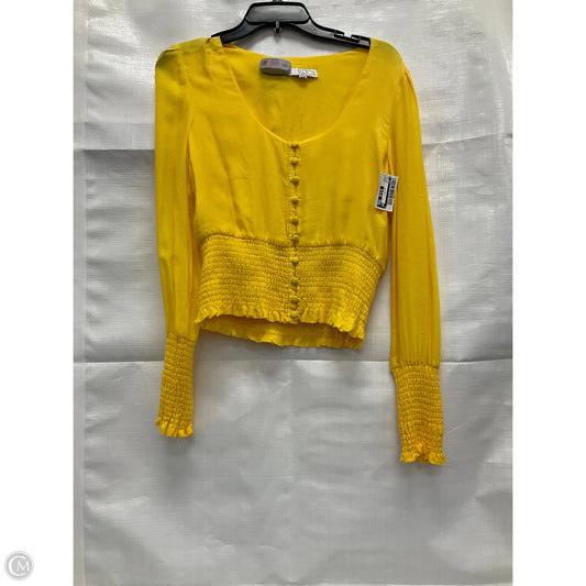 Top Long Sleeve By Cmc In Yellow, Size: Xs